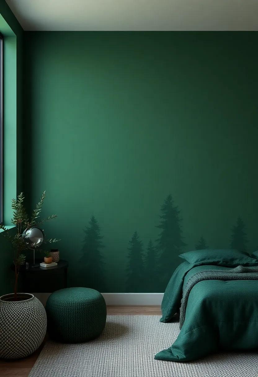 Transforming walls with Deep Forest Hues for a Bold Statement in a Teen Room