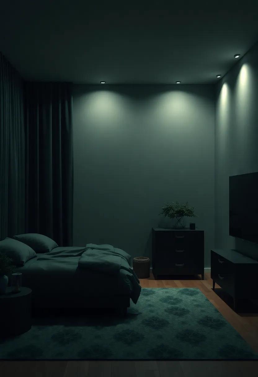 Lighting Design Ideas to Enhance the Ambiance of a Dark Green Themed Room