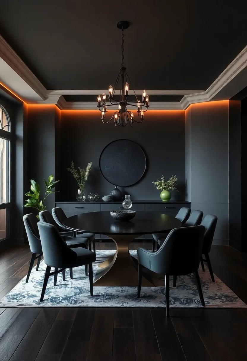 Embracing The Allure Of Dark Color Palettes In Dining Room Transformation