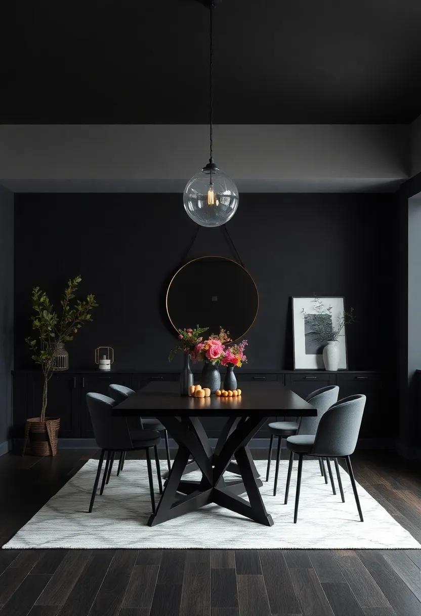 Navigating Seasonal Decor Shifts Within A Dark Dining Room Theme