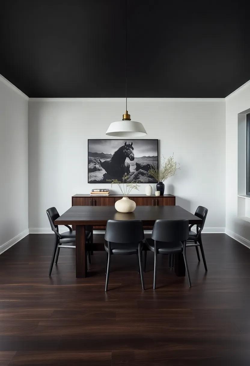 Utilizing Dark Wood Finishes to Ground Your Dining Space