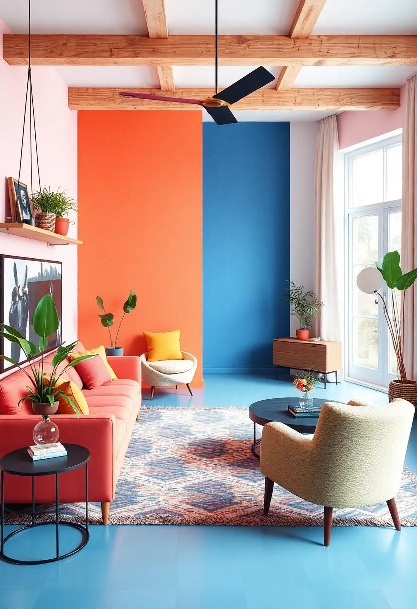 Embrace a Bold Color Palette: Choose a vibrant mix of colors that reflect your personality and create a cohesive look throughout the space