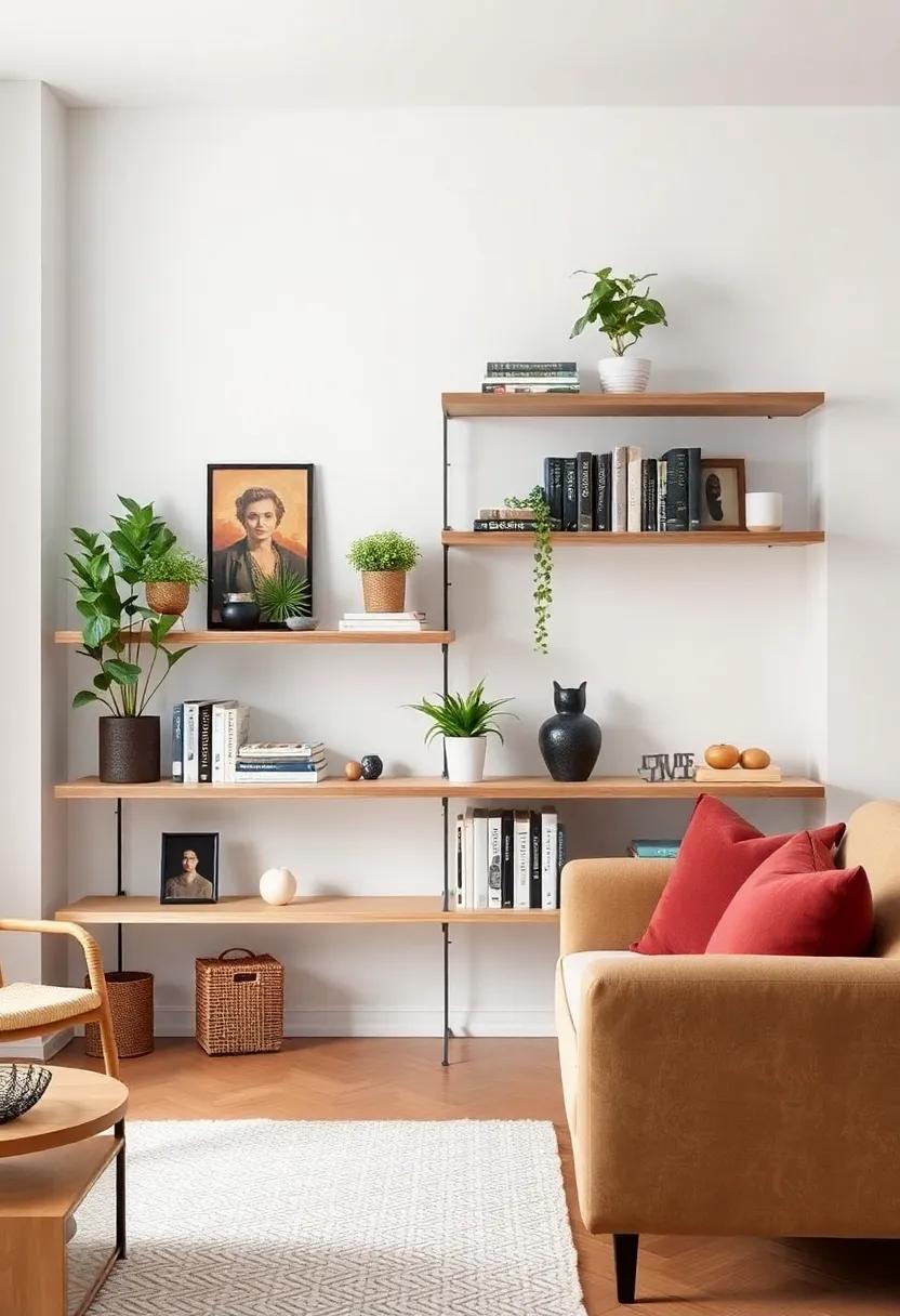 Use Open Shelving: Decorate open shelves with books, plants, and decorative objects to display your personality while keeping essentials accessible