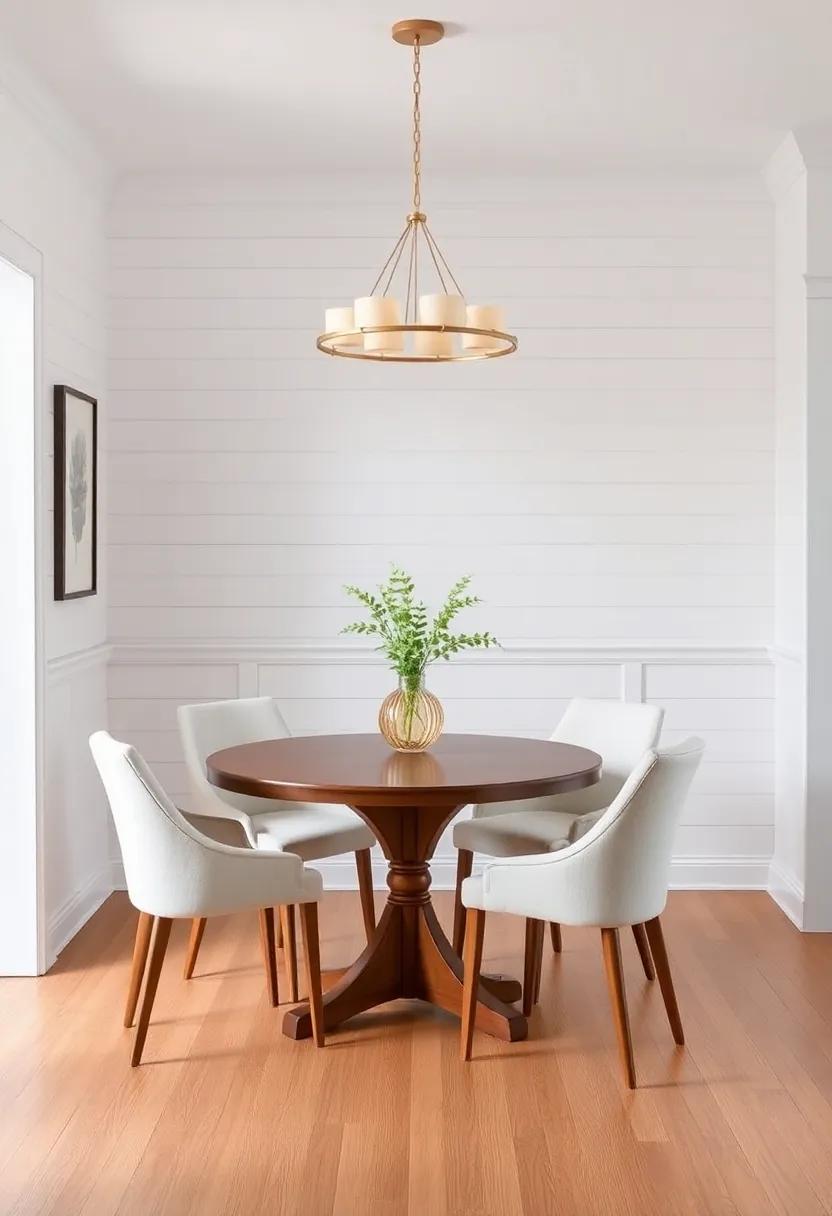 Classic Shiplap: Incorporate shiplap panels in a crisp white or soft pastel to create a clean yet cottage-style accent that complements various decor themes