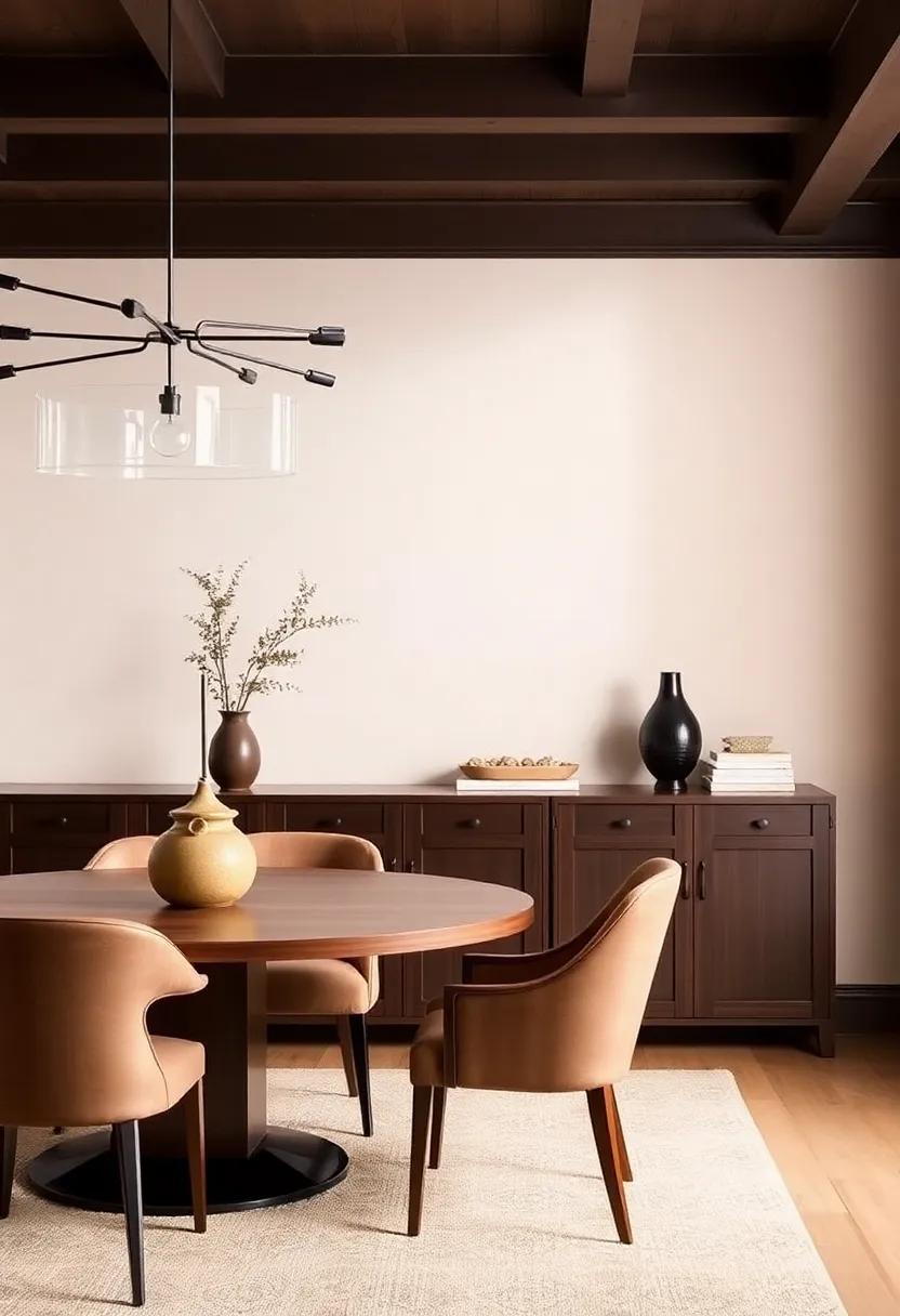 Warm Neutrals: Opt for a subtle accent wall in warm beige or taupe with a slight sheen for an elevated, sophisticated touch without overwhelming the decor