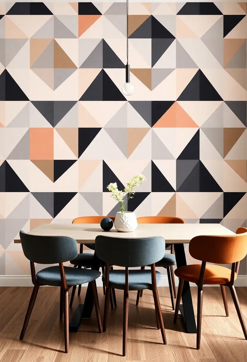 Geometric Delight: Use wallpaper with bold geometric patterns to add a contemporary twist, capturing the essence of modern design while keeping things playful
