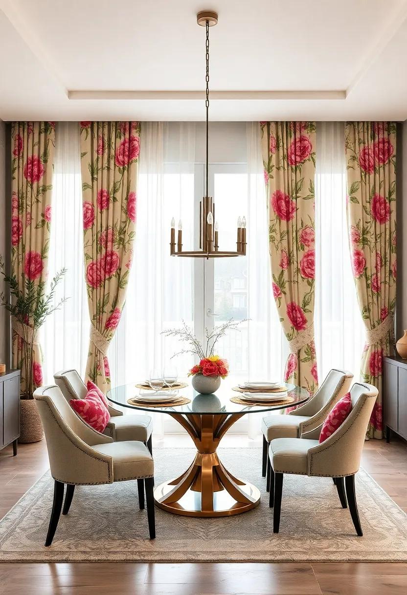 Invest in tailored window treatments infused with whimsical⁣ floral prints​ that ⁤add ‍charm and ‍a⁤ sense of​ life to your ‌dining ⁢experience