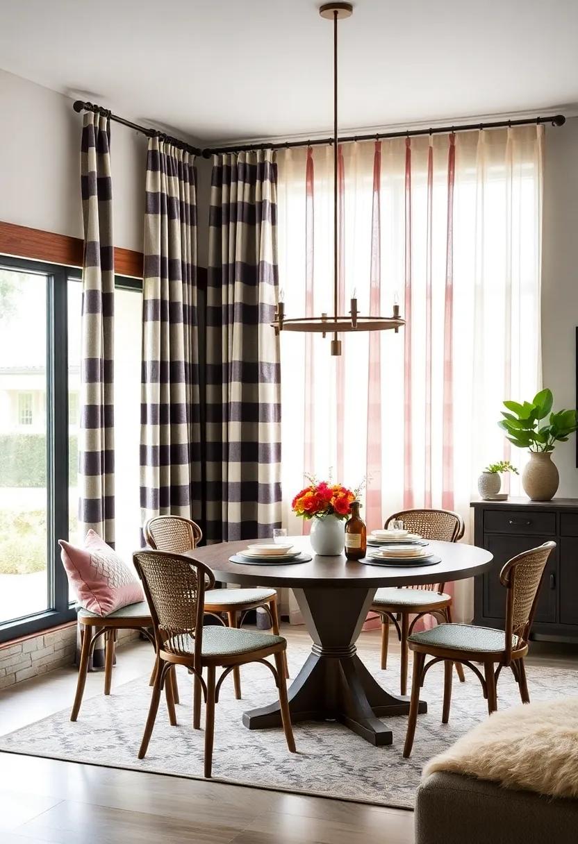 use bold checks or plaids to evoke ‌a cozy and inviting farmhouse aesthetic, perfect for casual family meals and gatherings