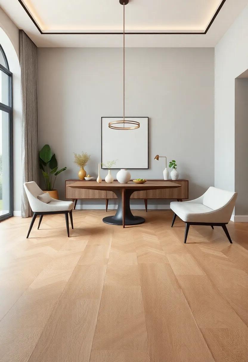 Mixing Textures for a Visually Stunning Dining Room Floor Design