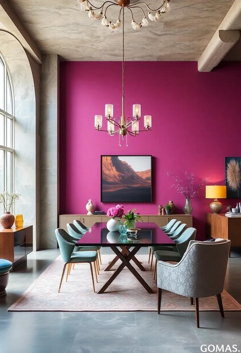 Go Bold with Color: Choose a striking wall color or wallpaper to create a dramatic backdrop that enhances your decor and sets the tone for the room