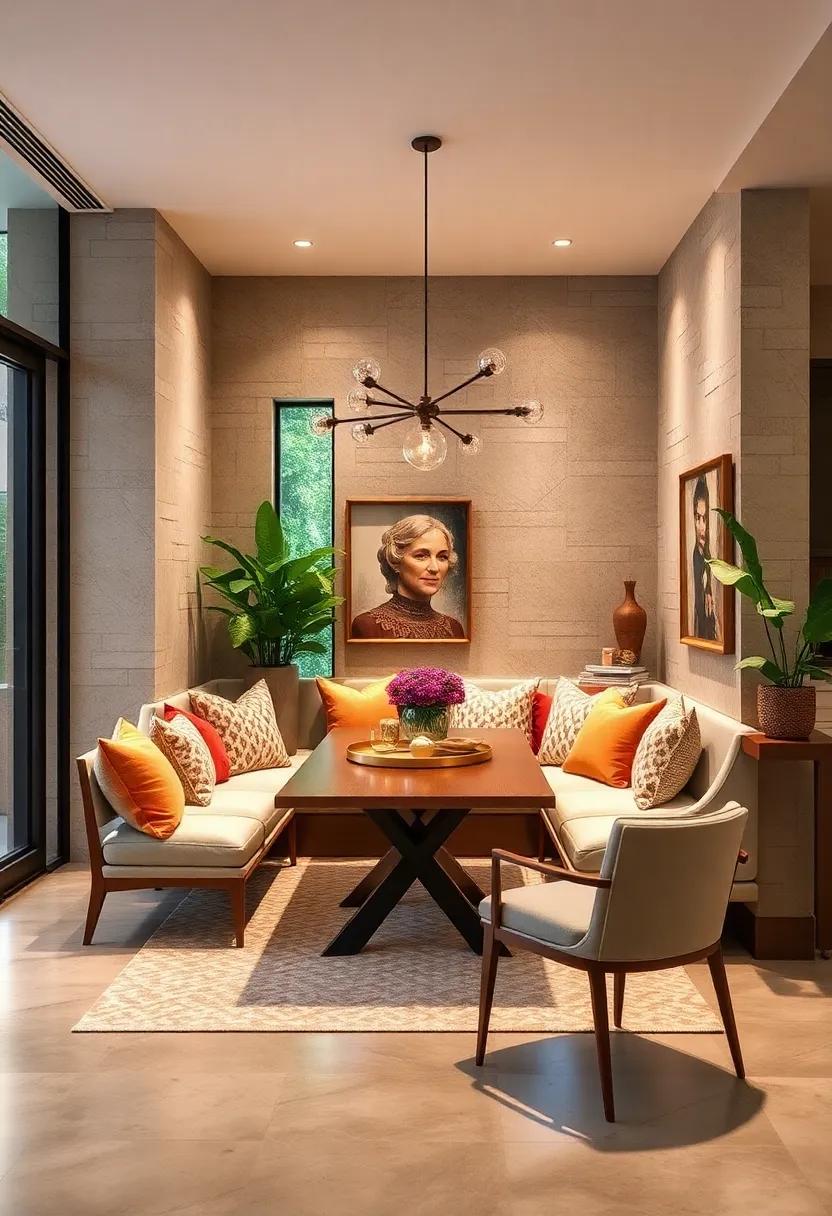 Create a cozy Nook: If space allows, establish a corner seat with cushions to encourage intimate conversations and relaxation