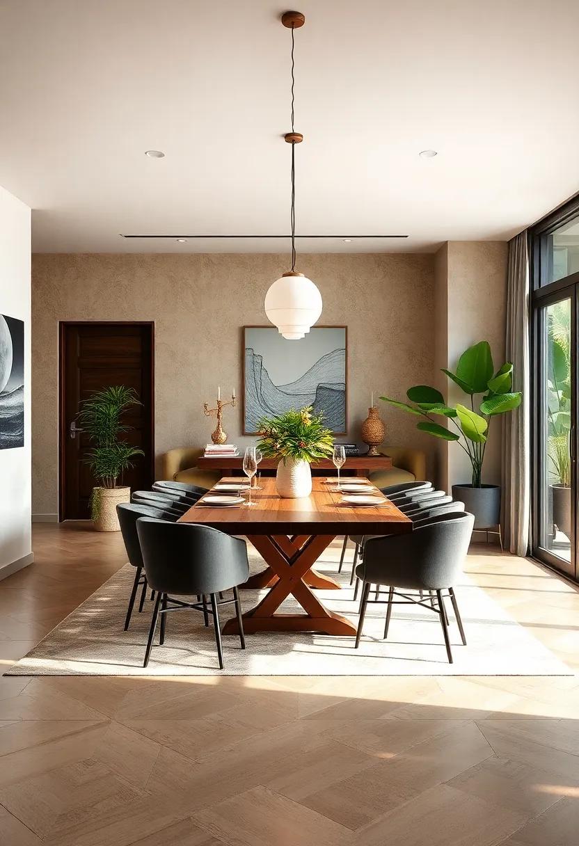 Incorporate Natural Elements: Add live plants, flowers, or a wooden table to bring warmth and a refreshing touch of nature indoors