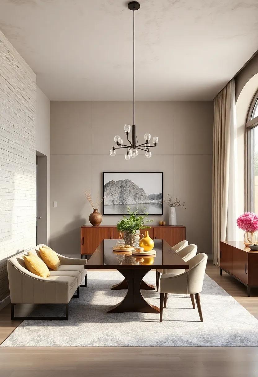 Make Space for a sideboard: A sideboard provides additional serving space and storage, enhancing both functionality and style in the dining area