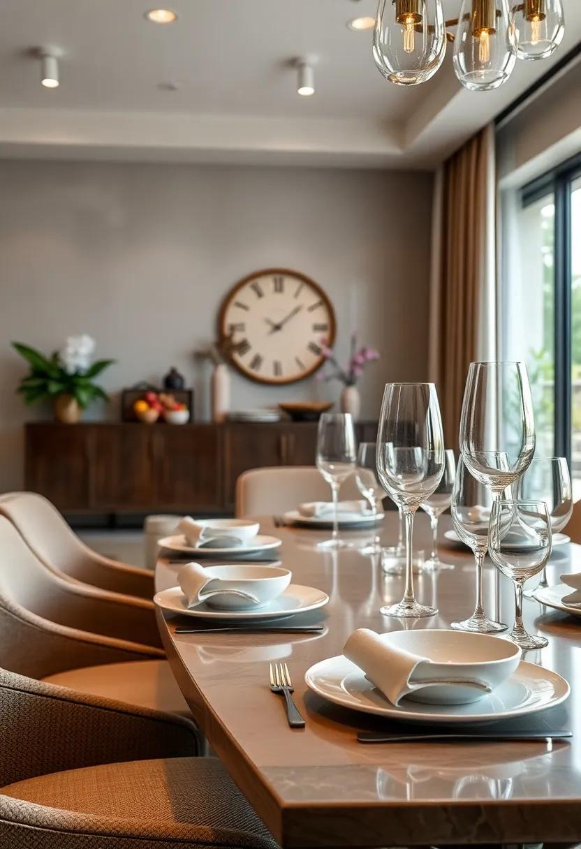 Elegant Glassware: Invest in stunning glassware that complements your place settings, enhancing the overall elegance without overwhelming the table