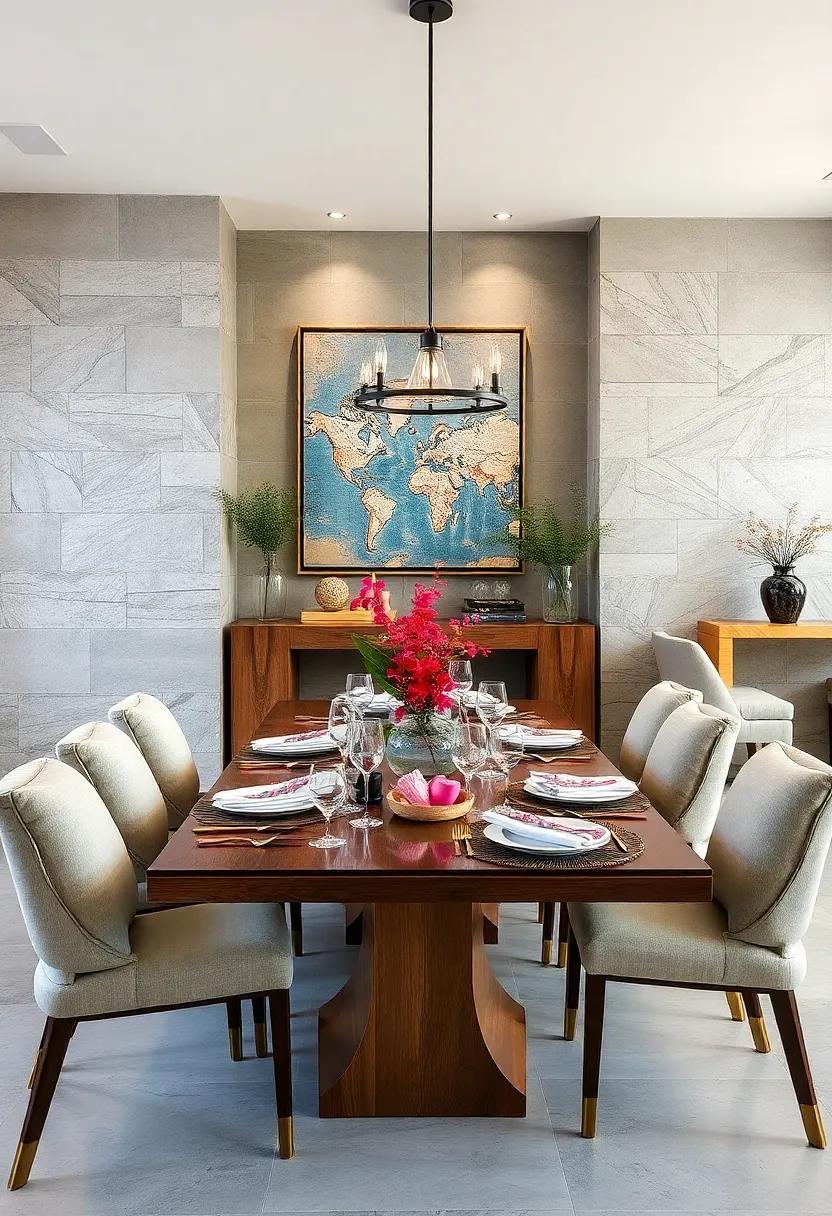 Travel Inspirations: Use souvenirs or travel-themed decor to inspire your table setting, making each dining experience a journey around the world