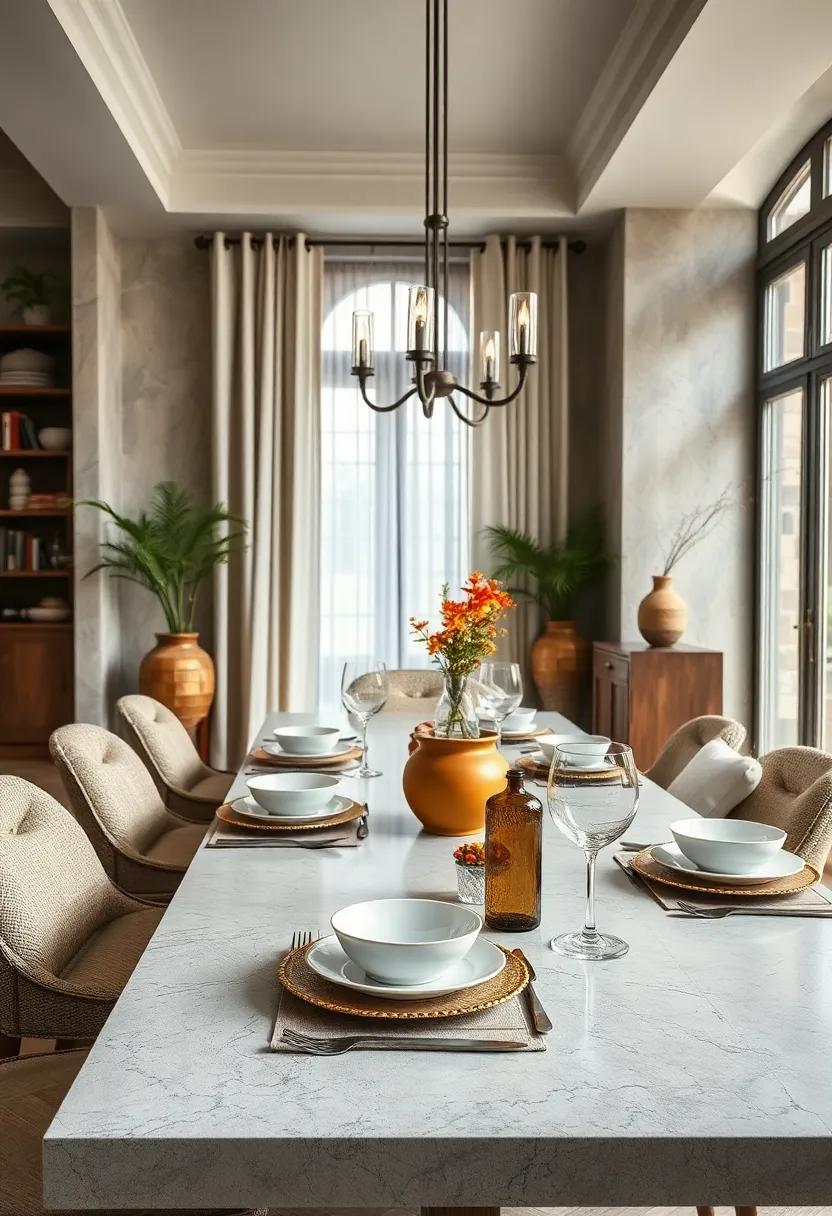 Vintage Charm: Incorporate antique or vintage dinnerware and utensils to give your dining room a timeless and nostalgic feel