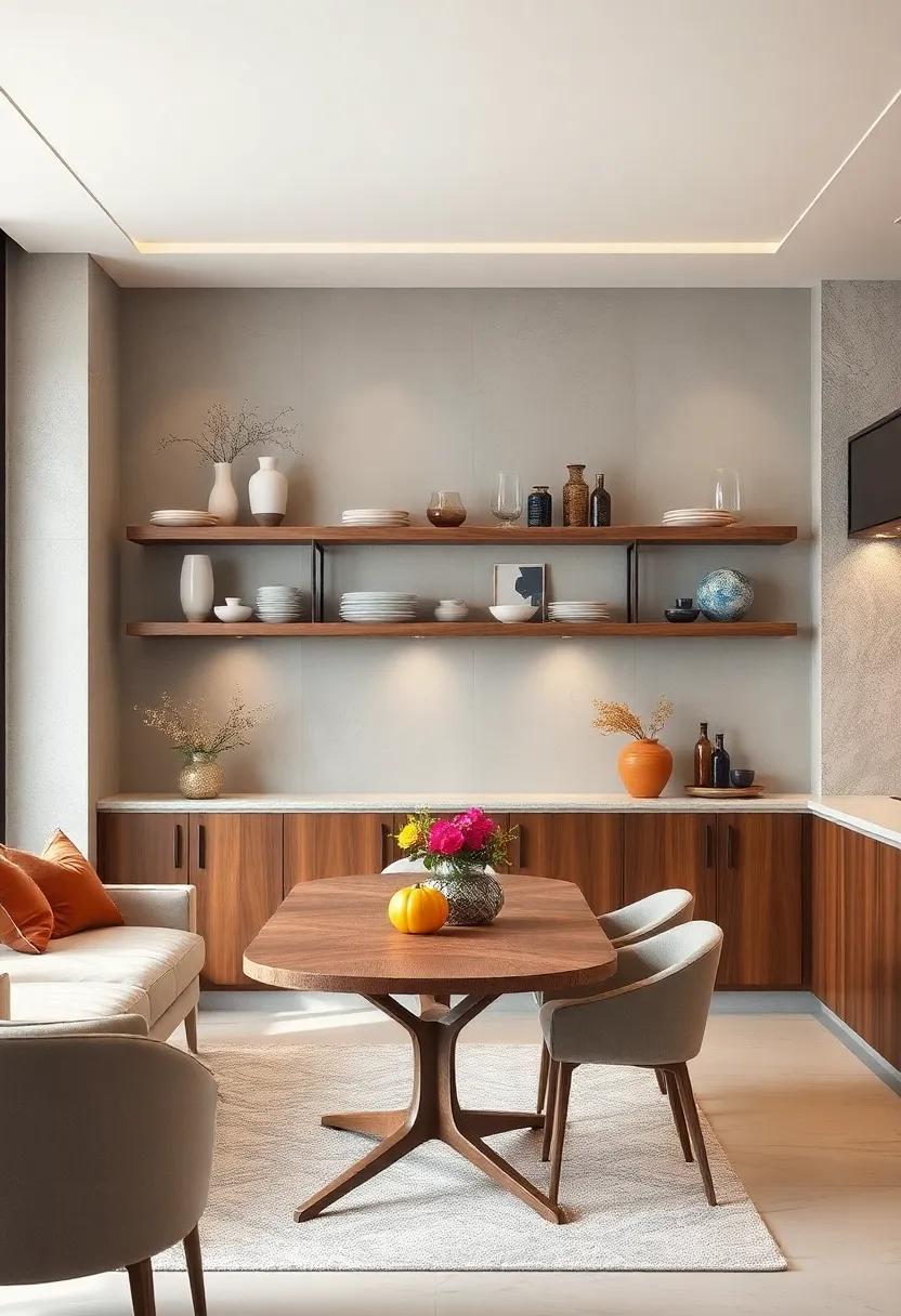 Kitchen Integration: Install shelves that transition⁣ nicely from ⁤the kitchen,‍ ideal for serving ‌ware and easy access during dinner parties