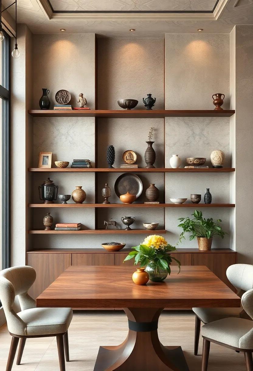 Antique Curios: Showcase a collection of antique items on open shelves, turning your dining room⁢ into a conversation starter