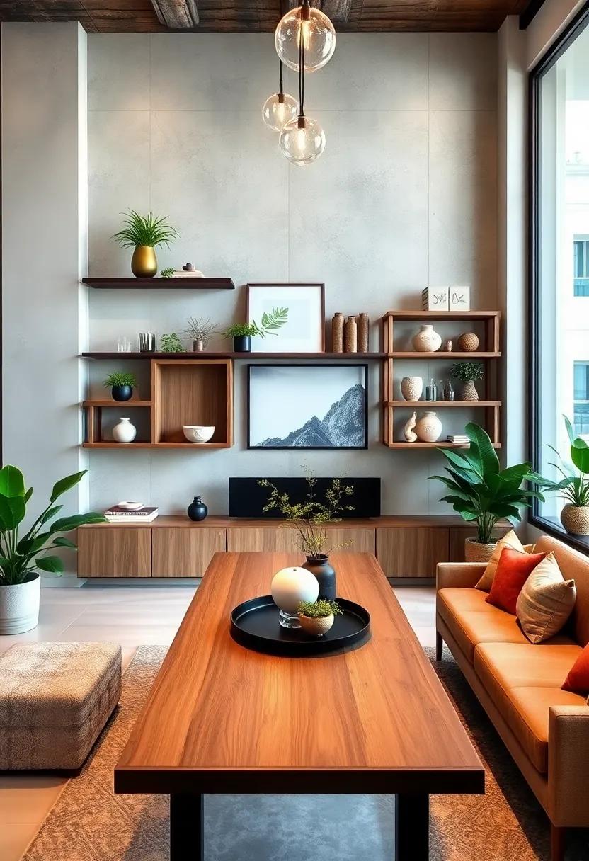Zen Retreat: Create a tranquil atmosphere with⁤ bamboo shelves adorned with zen-inspired decor and greenery