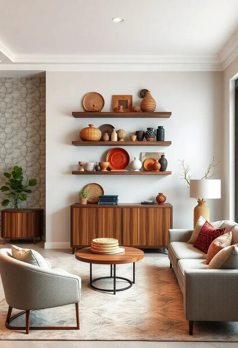 Layered Textures: Mix various textures ‌by incorporating ‌woven baskets, ceramic pieces, and⁢ wood⁢ elements on​ display shelves