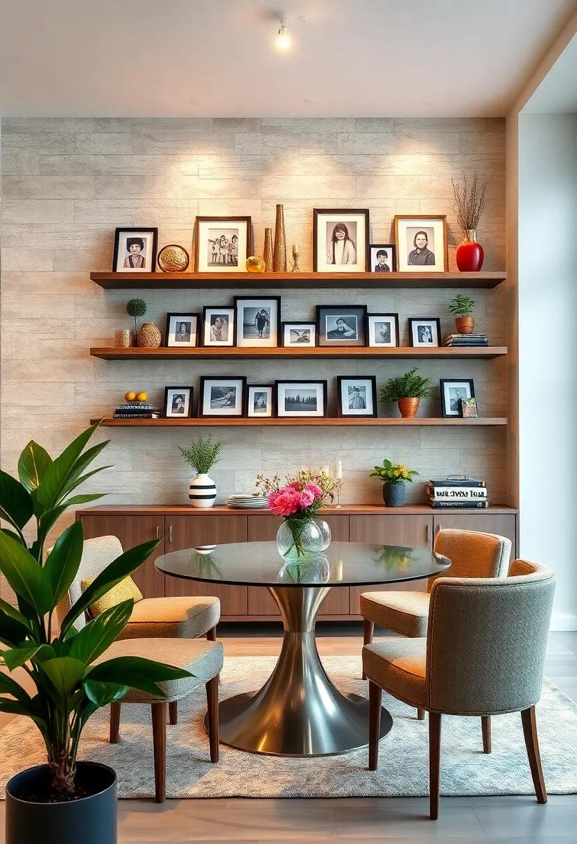 Displaying Memories: Use shelves‌ to display⁢ framed family photos and ​cherished mementos that‍ tell⁣ your⁣ story