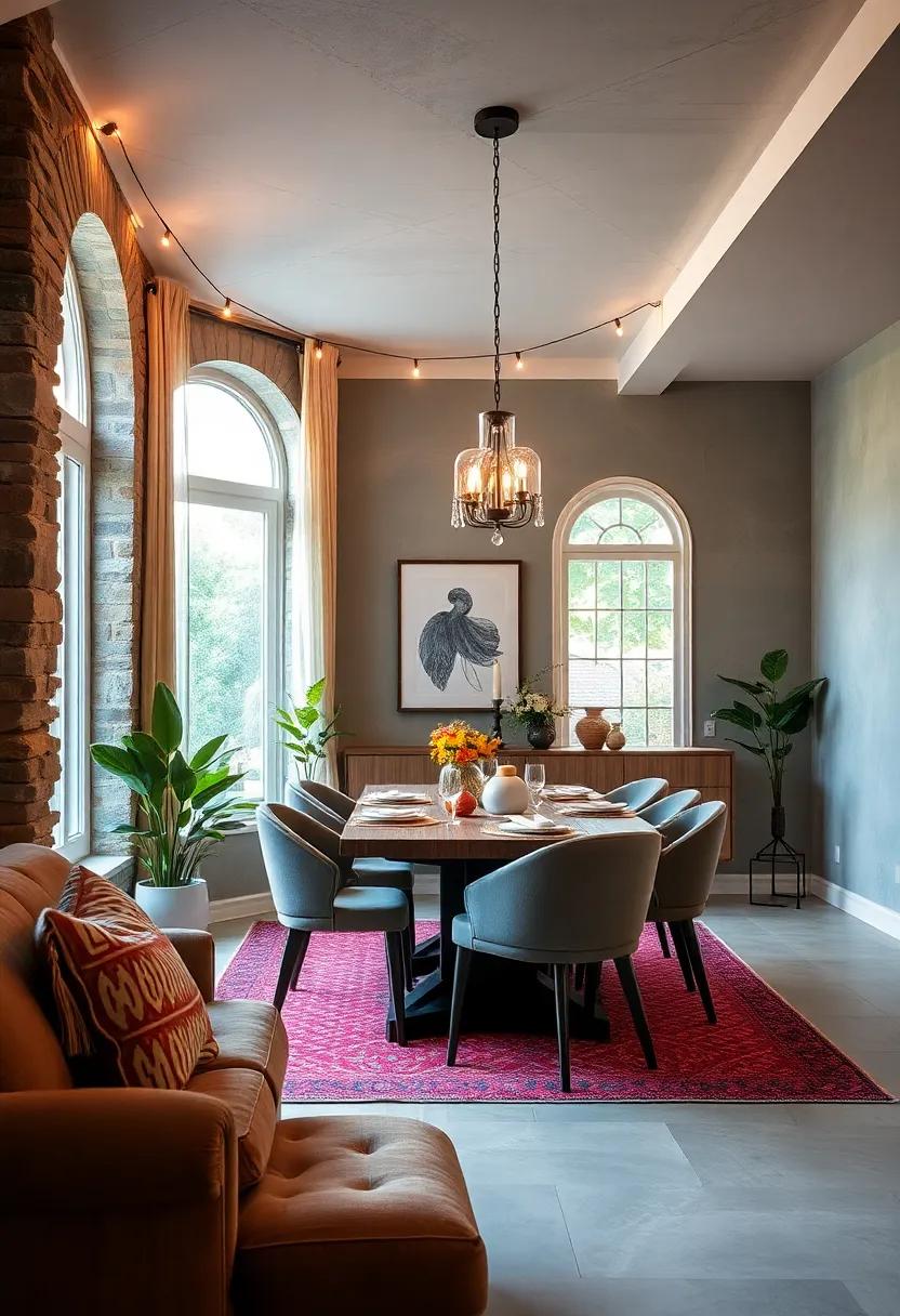 Implement Cozy Lighting with String Lights: Drape string lights around the dining area for an inviting atmosphere that’s perfect for long dinners and gatherings