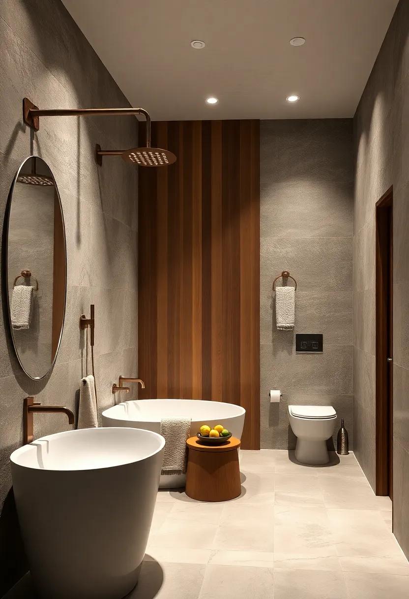 textured⁢ Surfaces: Combine⁢ different materials such as wood, metal, and tile to ⁢create an engaging visual experience⁢ around your dual showerheads