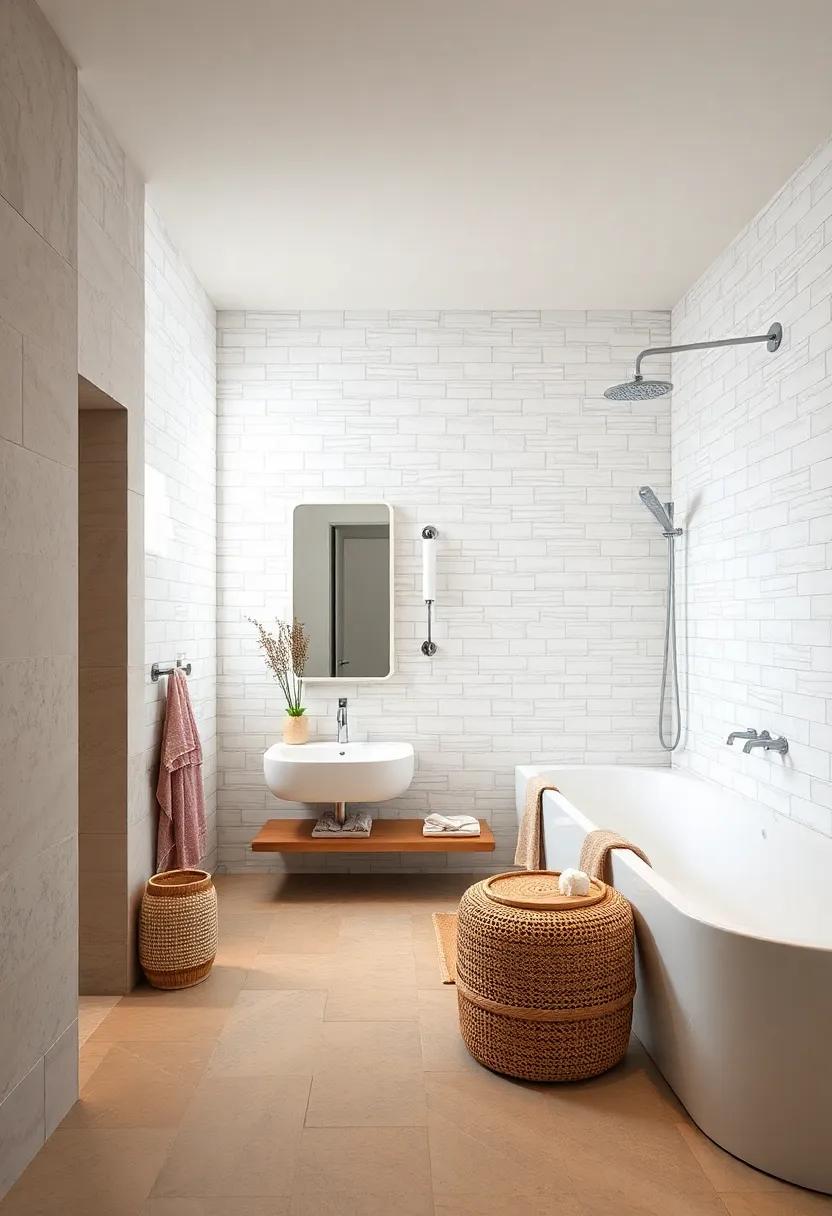 Timeless White: Opt⁣ for ⁢minimalist white tiles around⁤ your dual showerheads for a fresh and timeless look that enhances cleanliness