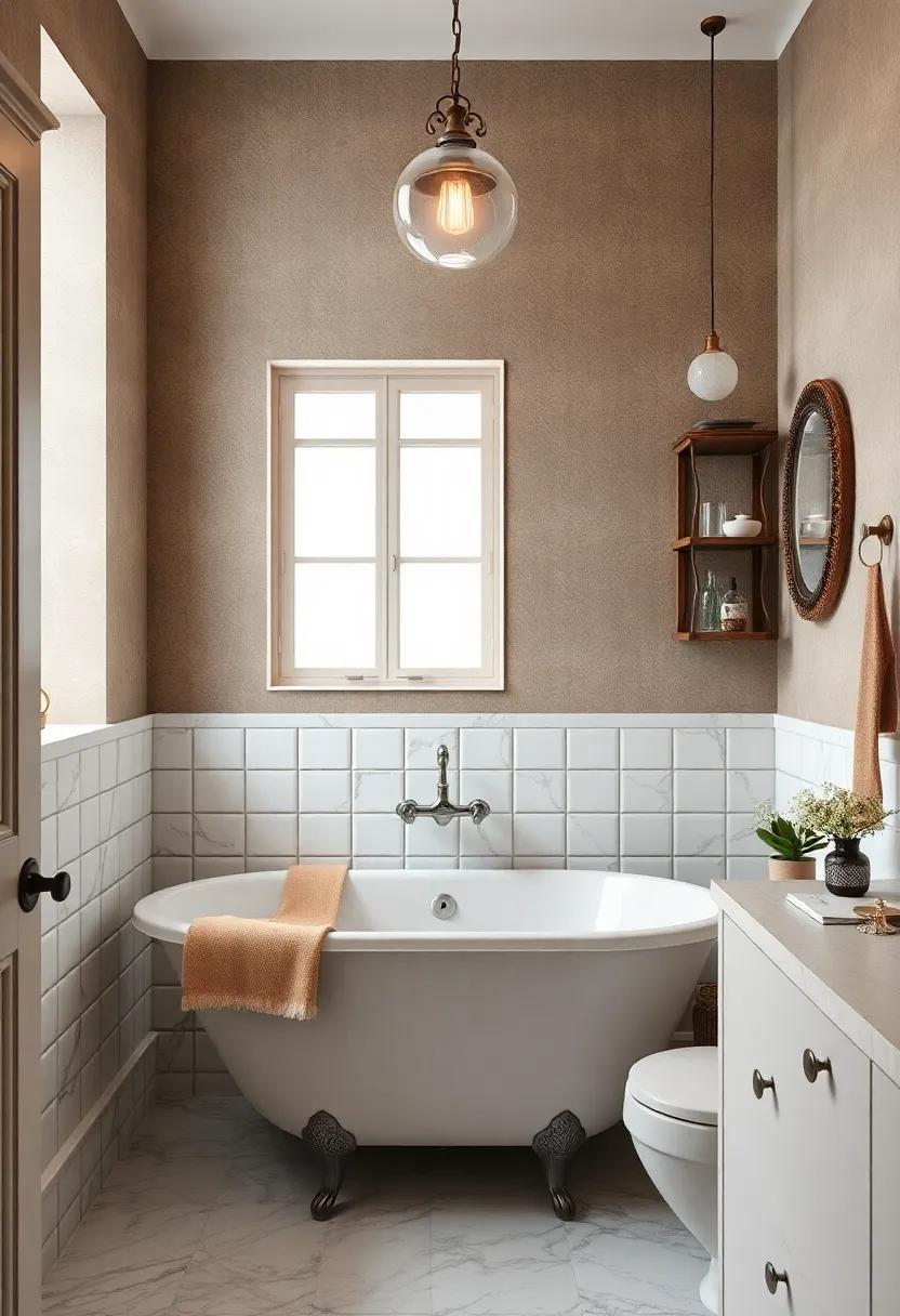 Timeless Balance Between Antique Charm and Modern Elegance in Bathroom Design