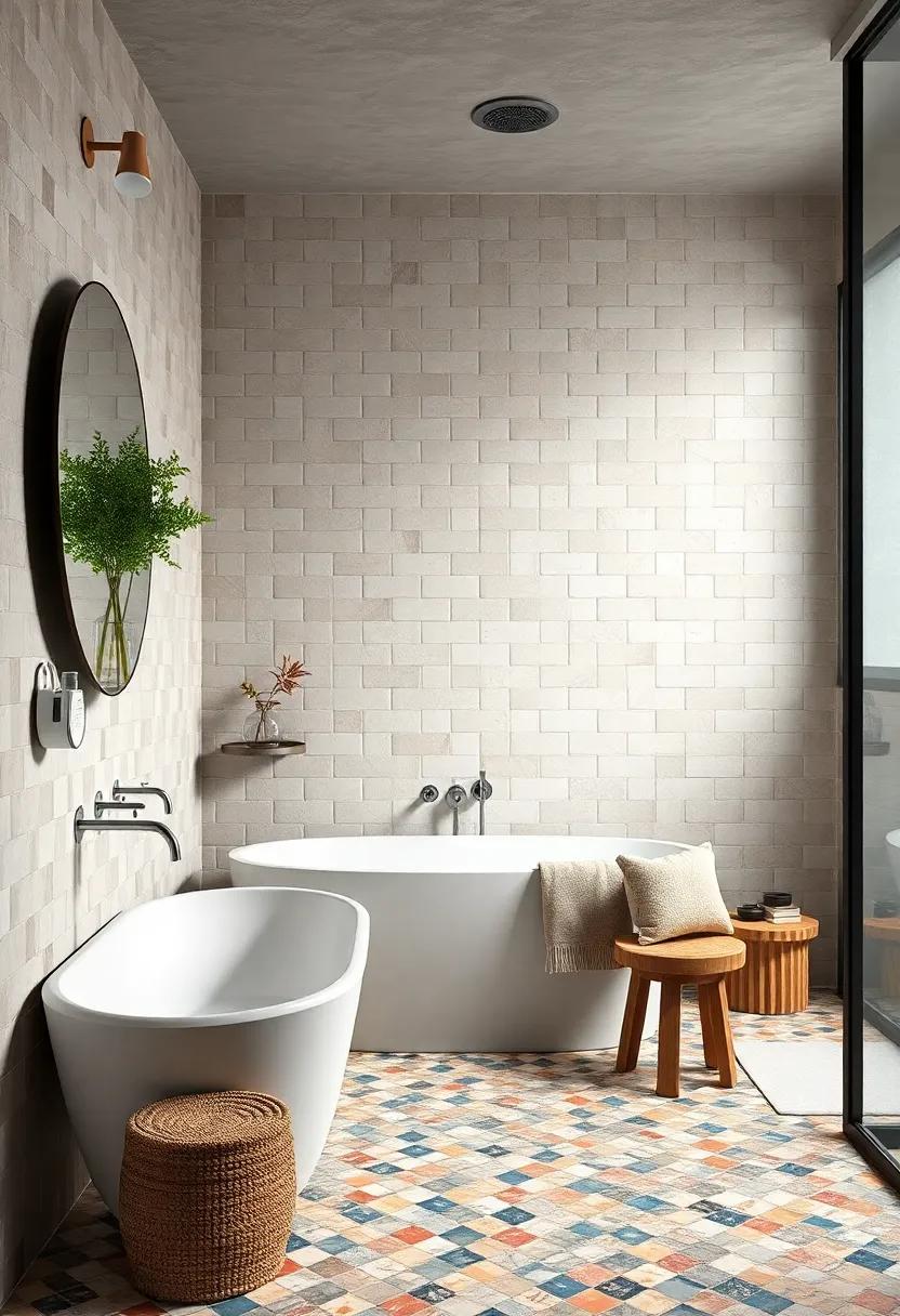 Retro Revival: Tiles paying homage to mid-century style inject fun and nostalgia into bathroom designs,full of character and charm
