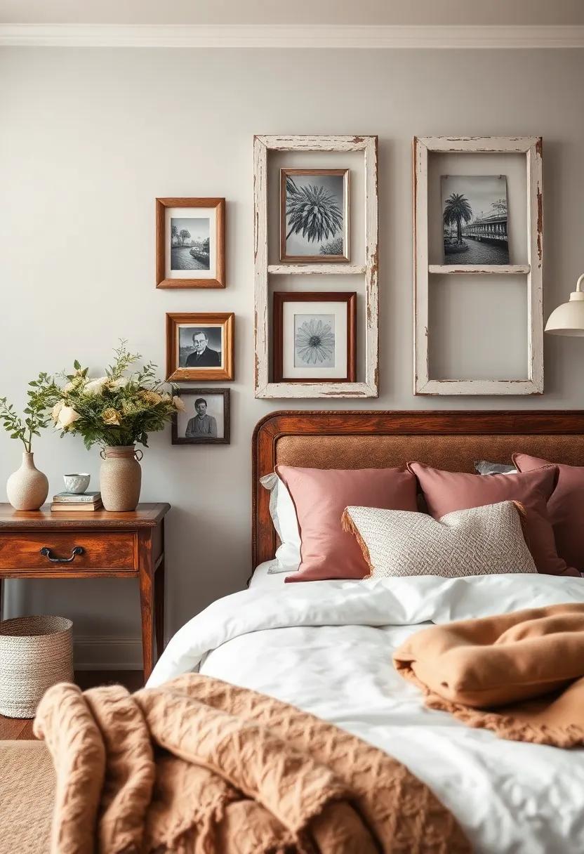 Old Window Frames - Repurpose⁤ window frames as decorative wall art ‌or hanging photo displays⁤ for a rustic​ touch