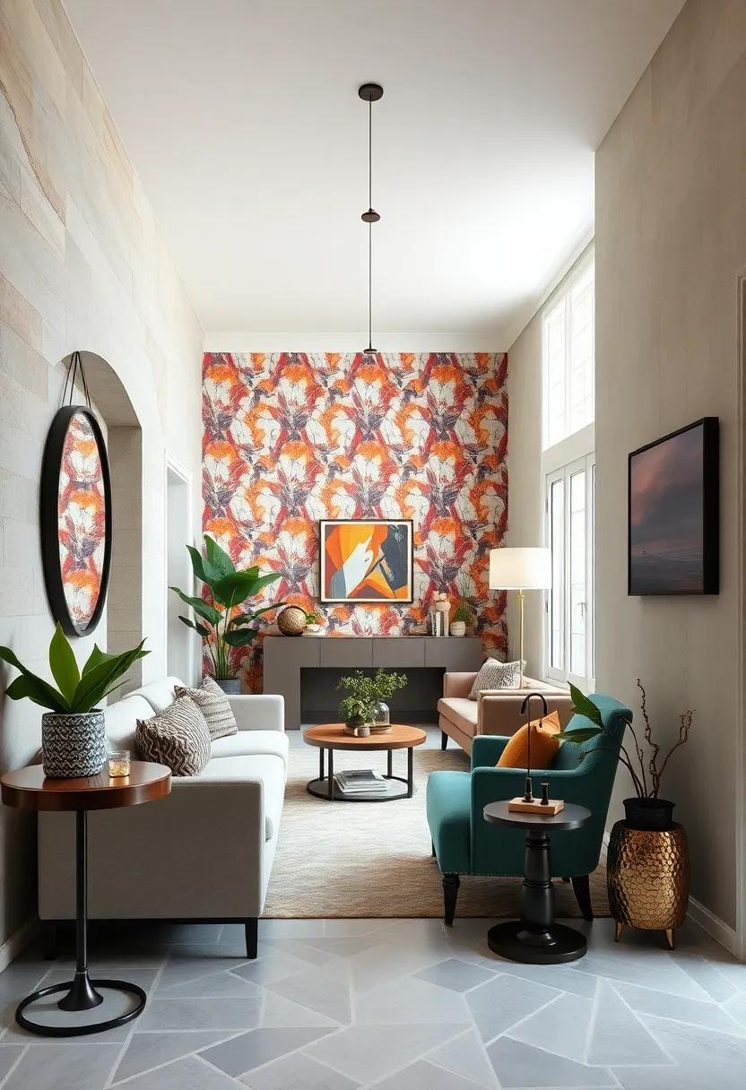 Bold Wallpaper: Choose a lively wallpaper pattern to create a striking focal point that transforms the entryway