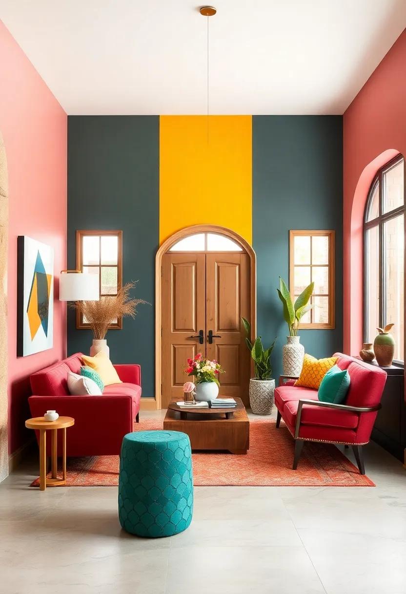 Color-Blocked Walls: Use color-blocking techniques on your walls for a modern twist that adds visual interest