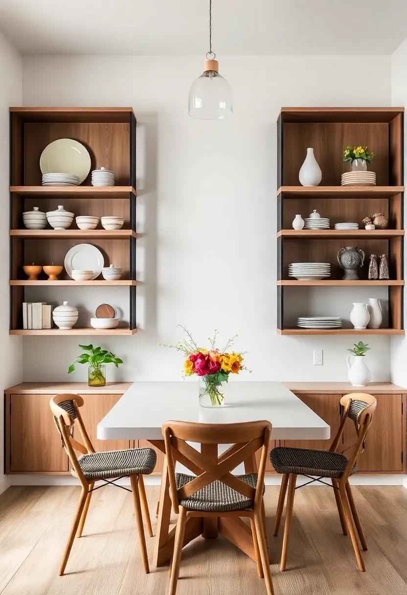 Wall-mounted Shelves: Install open shelving to display favorite dishware or decorative items, adding character while keeping essentials within reach