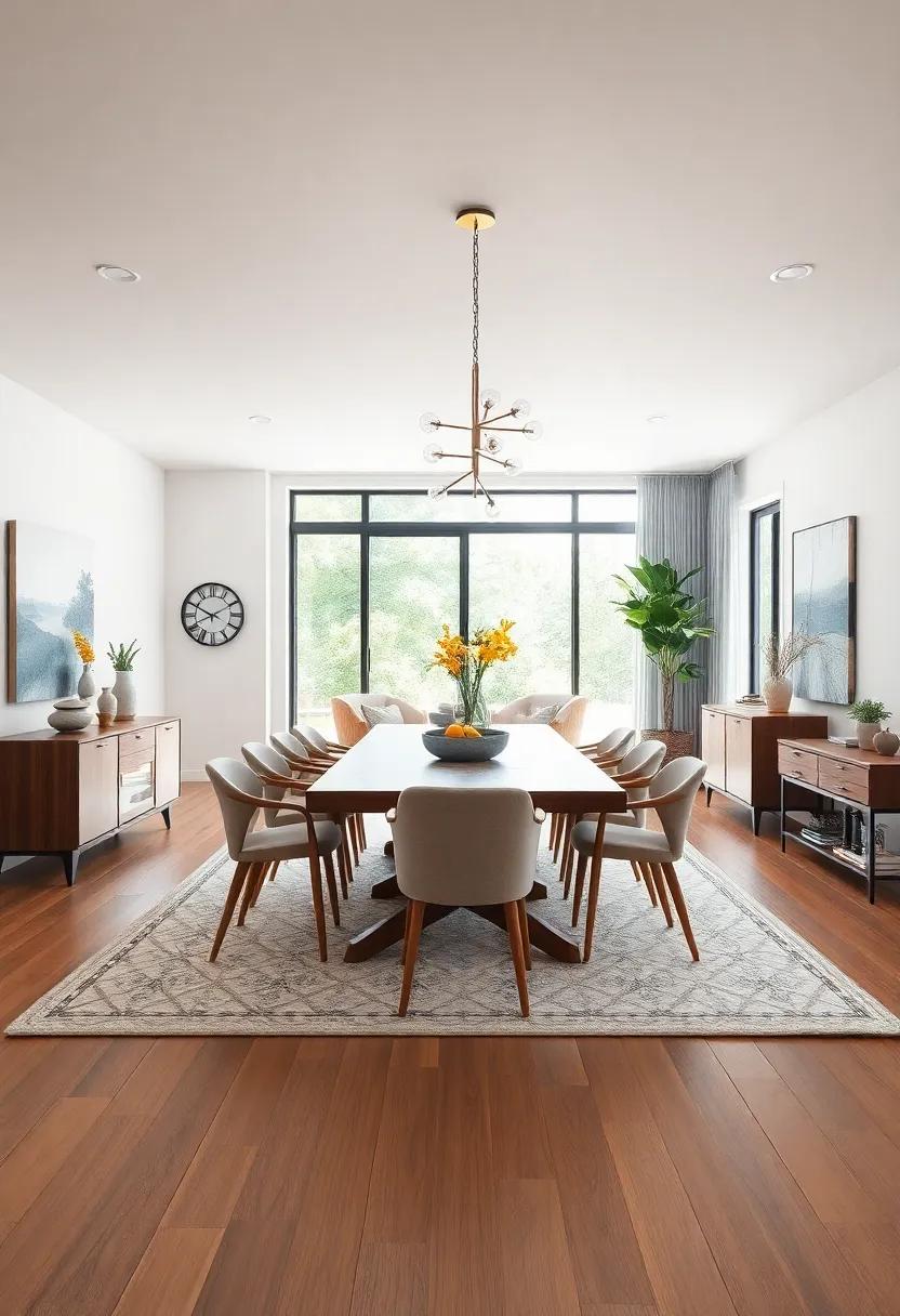 Open Layout: Consider an open-concept dining room that flows into other spaces, creating a sense of connection and openness