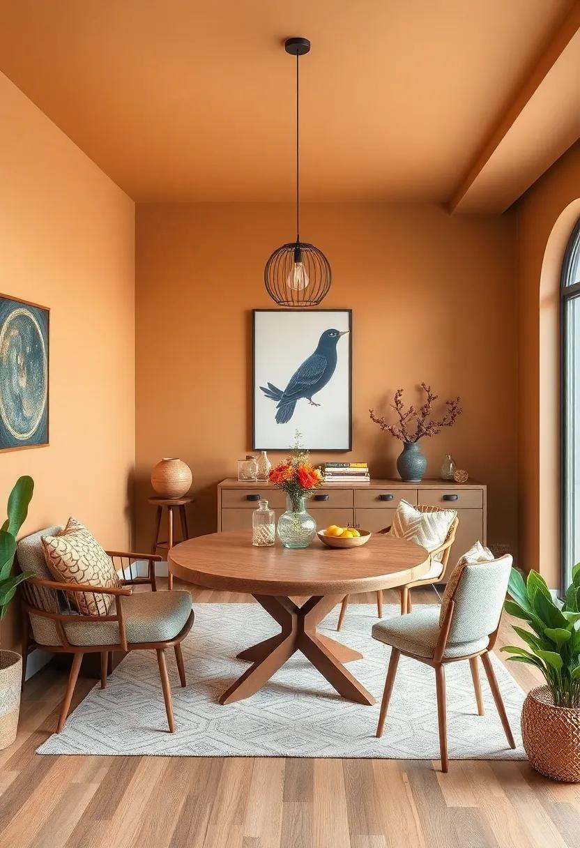 Earthy Tones: Use a palette of warm, earthy colors on your walls and furnishings to foster a comfortable and inviting atmosphere