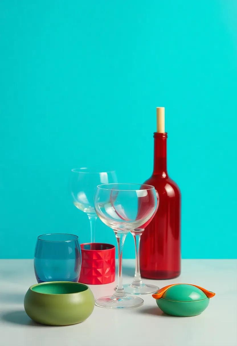 eclectic Barware: Mix and match barware ⁢in‌ bold colors and unique shapes to‌ create an inviting and stylish⁤ setting for entertaining