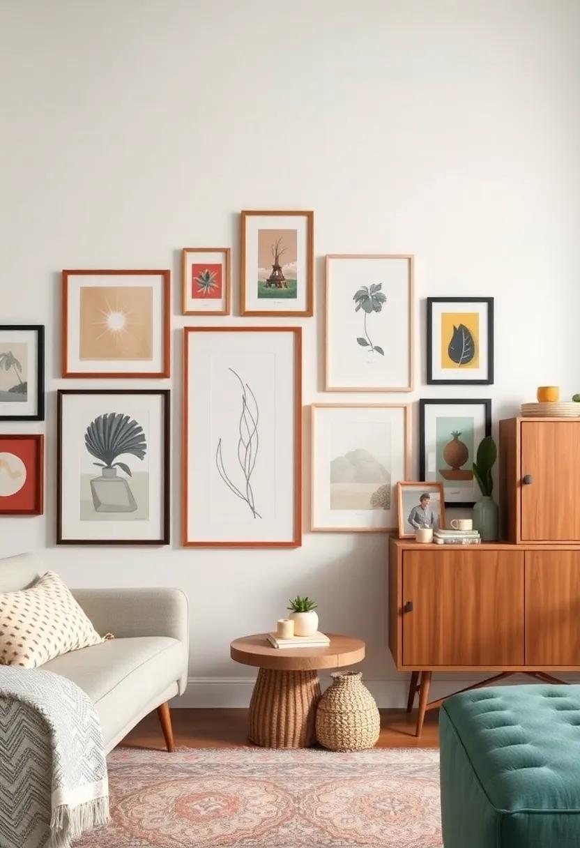 Gallery Wall Creations: Curate a gallery wall featuring a mix of art styles, frames, and⁤ sizes to showcase your eclectic​ taste and style