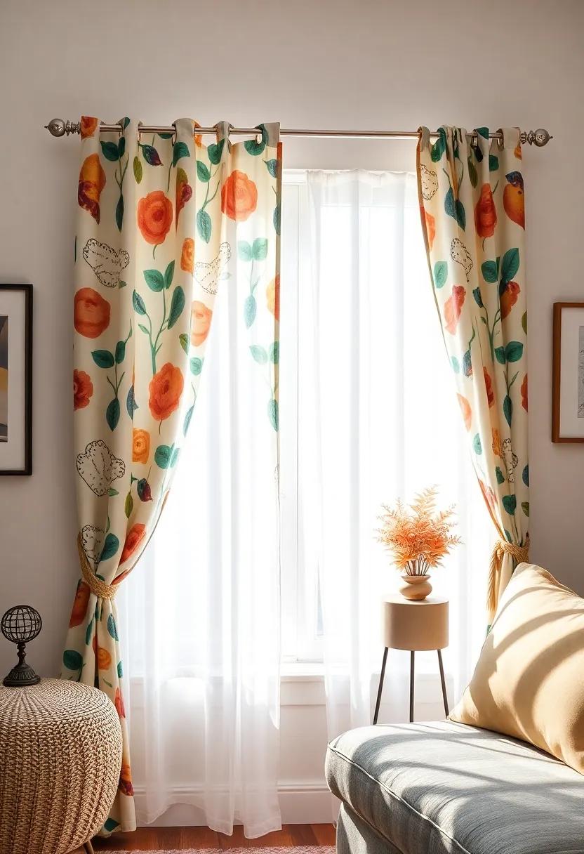 Eye-Catching Curtains: Dress your windows with daring ⁤prints ⁤or bright colors to enhance natural light while adding⁤ a splash of ⁢whimsy