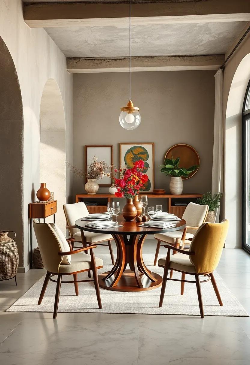 Eclectic Dining Setup: Mix and⁢ match chairs and tableware from different eras and styles to create a one-of-a-kind ⁤dining space that⁤ inspires lively conversations