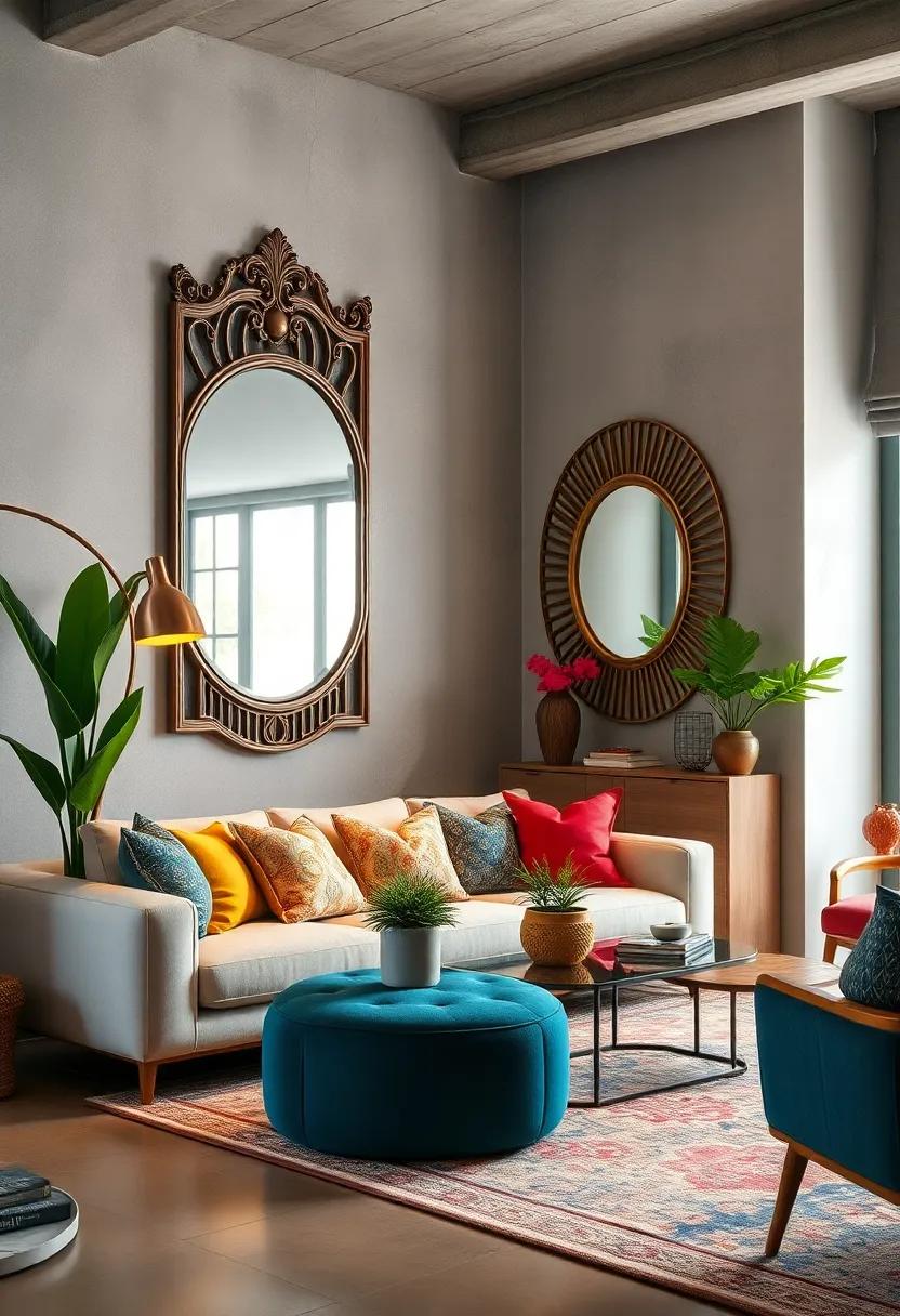 Statement Mirrors: Incorporate unique mirrors ⁣with artistic frames‌ that add depth and character while also serving a functional ⁤purpose in‍ your decor