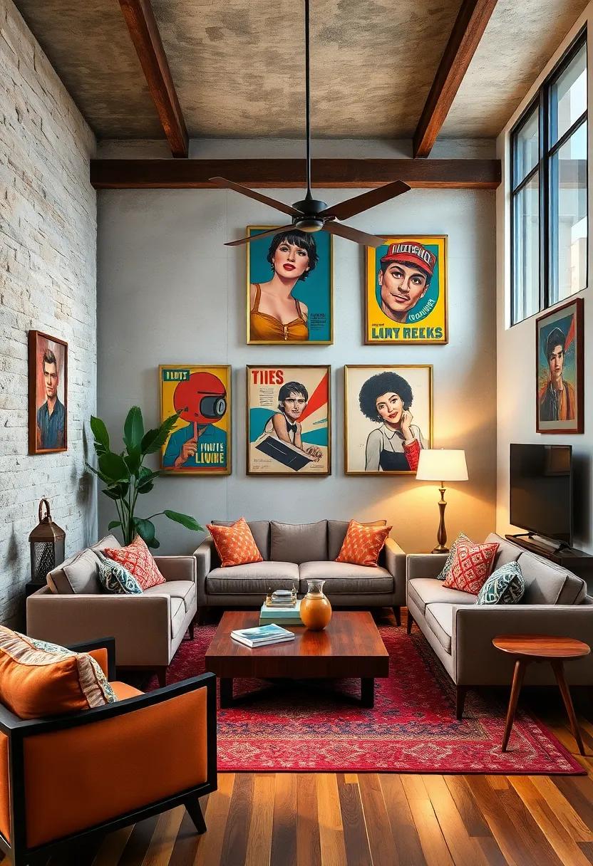 Add Retro-Inspired Wall Art: Seek out​ prints or paintings of vintage advertisements ​or music​ icons to pay homage to the past