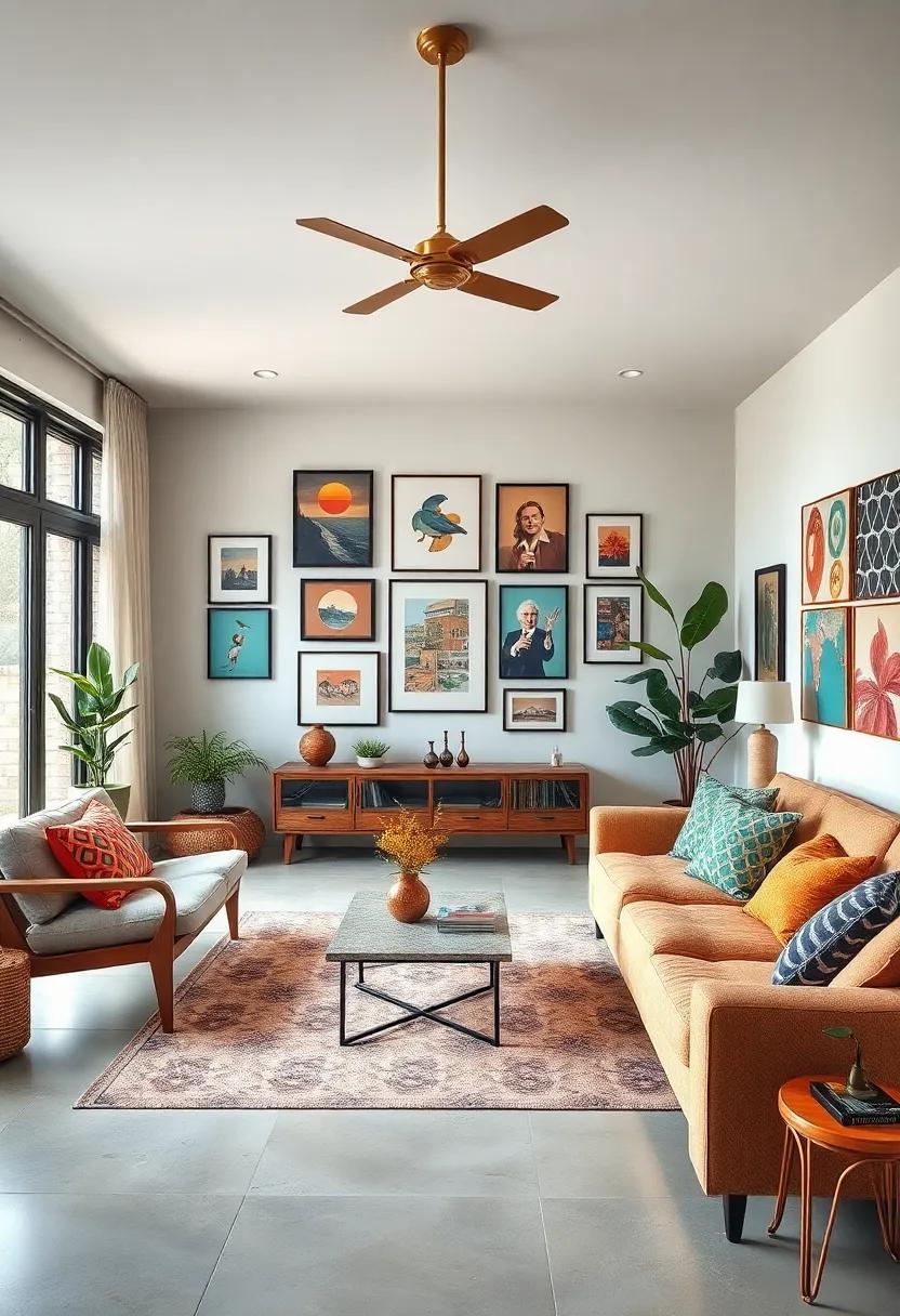 craft a Gallery Wall: Curate a collection of retro-inspired art ⁢and photographs to celebrate‍ nostalgia and‍ bring personality to your walls