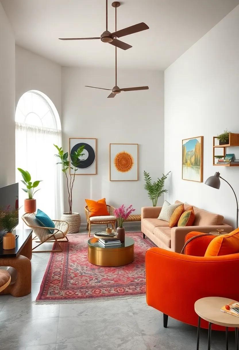 Play with ⁣Shapes: Include furnishings with unconventional shapes—think kidney-shaped tables or crescent sofas—for a ‌playful touch