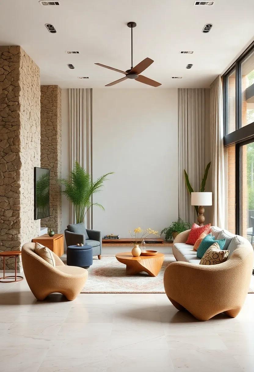 Inviting Nature Indoors ⁣with Organic-Shaped ⁢Sculptural furniture Designs