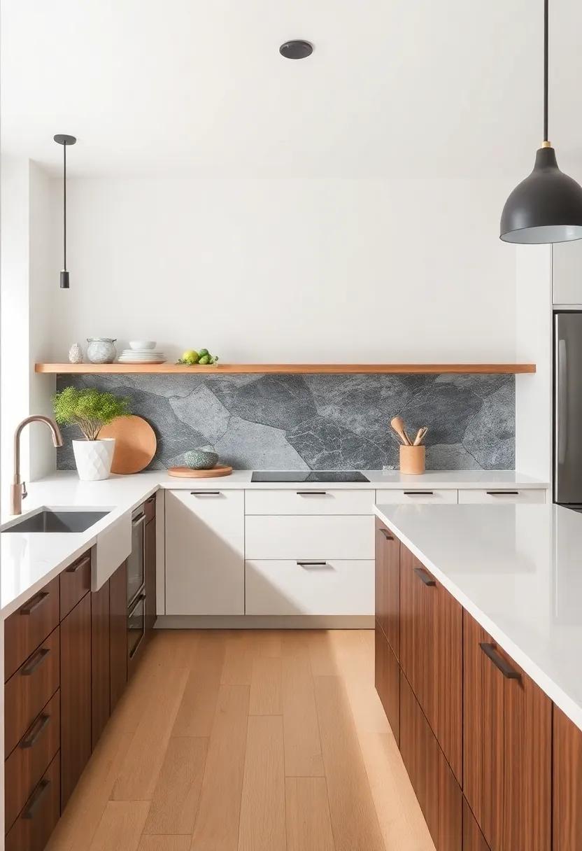 Bold Countertops: Opt for dramatic natural stones or colorful resin surfaces that become the centerpiece of your kitchen and spark conversation
