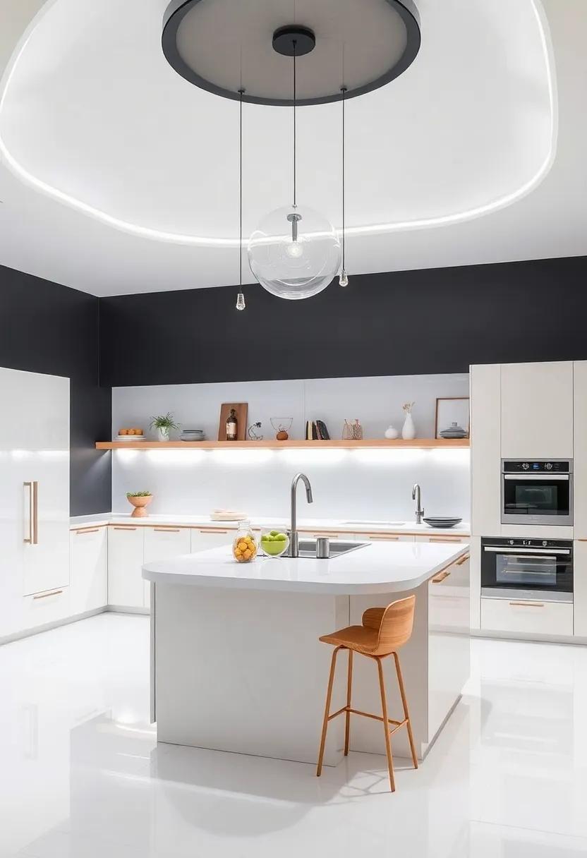 Futuristic Designs: Embrace sleek lines, smart technology, and innovative materials for a kitchen that feels cutting-edge and ahead of the curve
