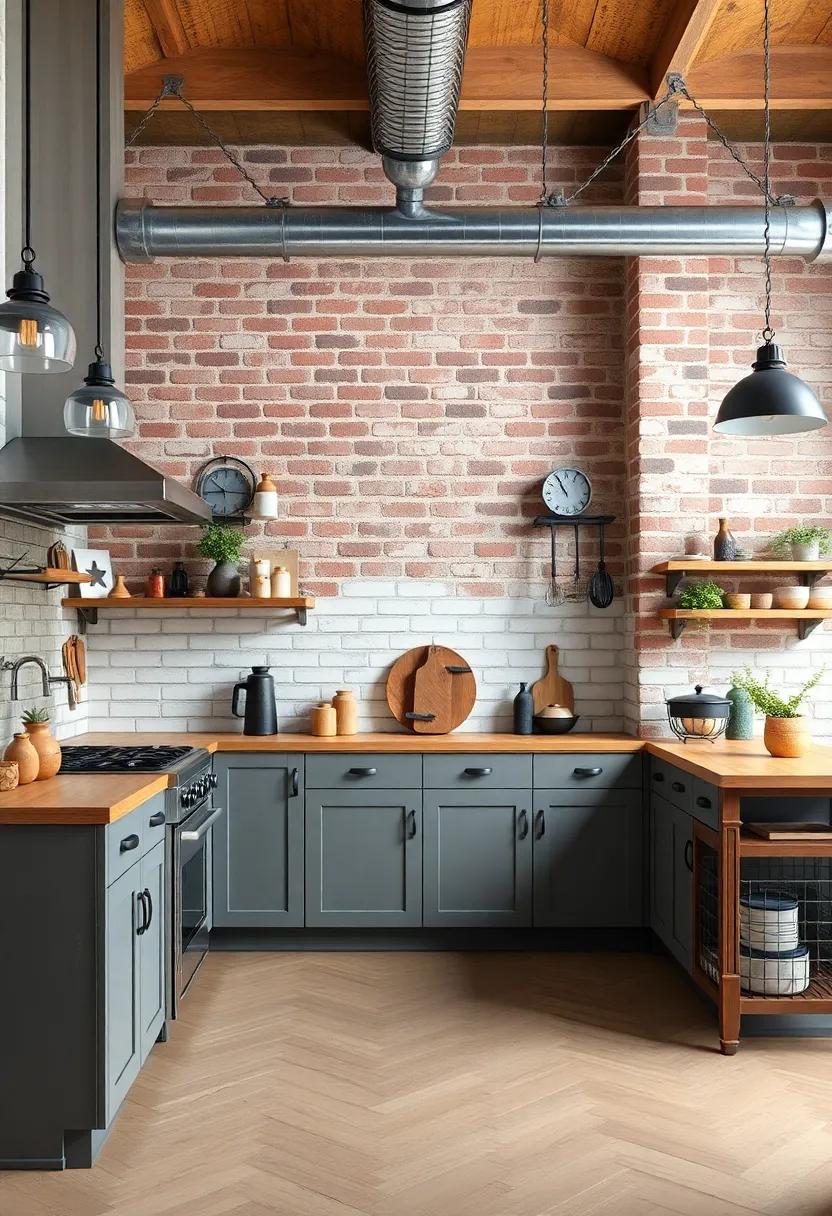 Industrial Edge: Incorporate metal accents, exposed brick, and raw materials to create a stylishly rugged kitchen that feels both modern and inviting
