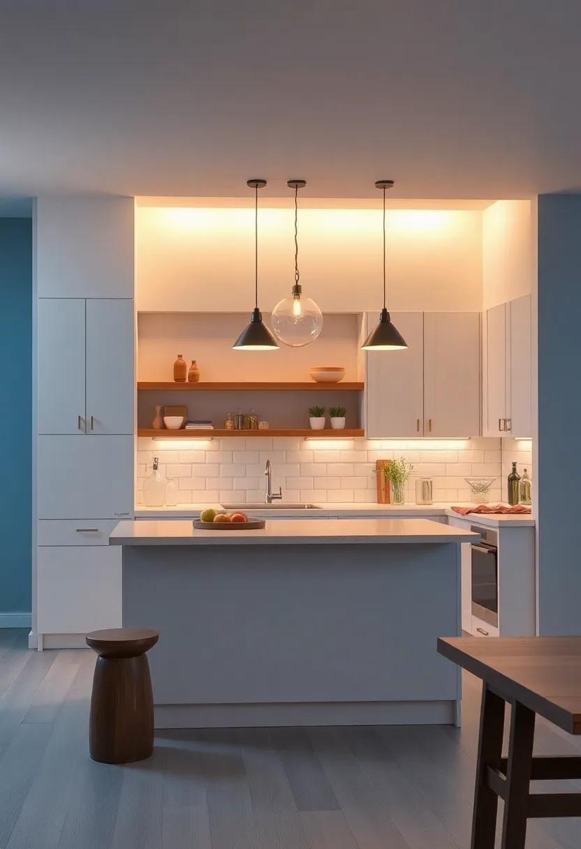 Layered Lighting: Combine ambient,task,and accent lighting to create a warm and inviting atmosphere that can be adjusted for any occasion