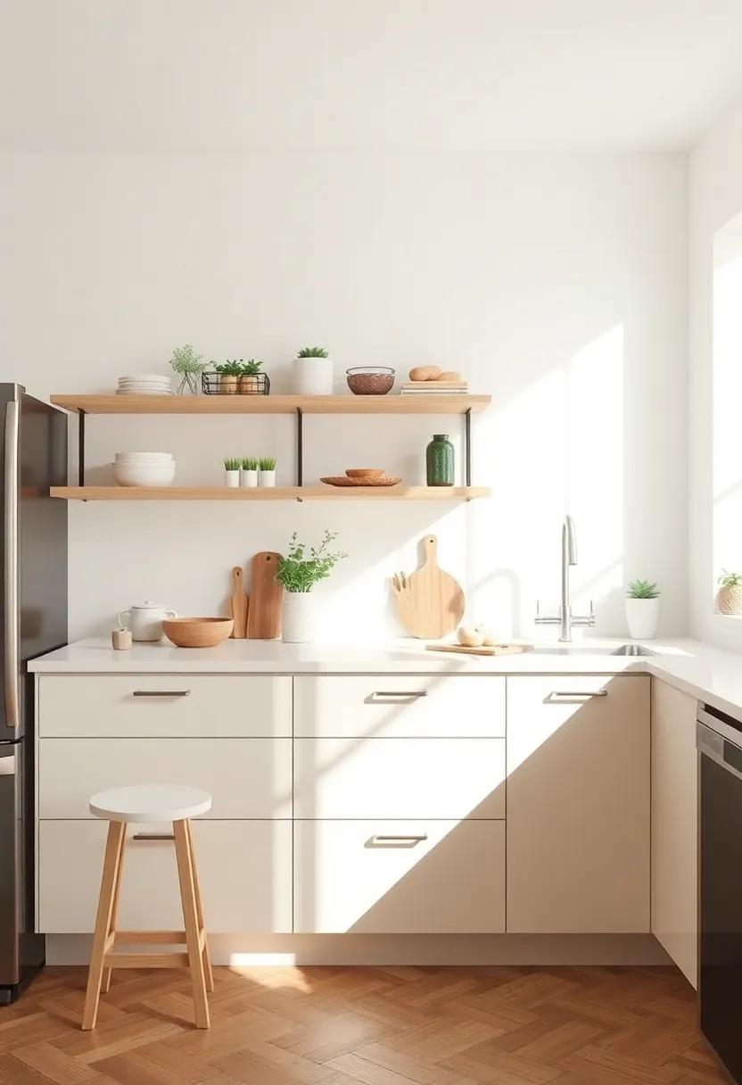 Minimalist Magic: Embrace simplicity with clean lines, muted colors, and minimal decor for a serene and organized kitchen aesthetic